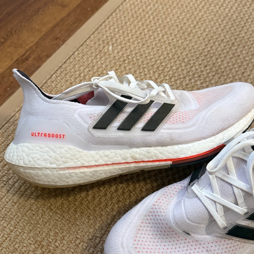 Adidas white, black and orange ultraboost sneaker - Picture 7 of 10